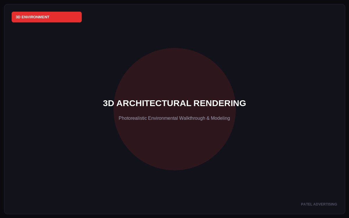 3D Architectural & Environment Rendering